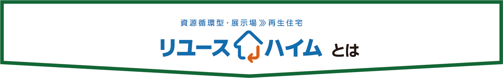 資源循環型・展示場＞再生住宅　リユースハイムとは