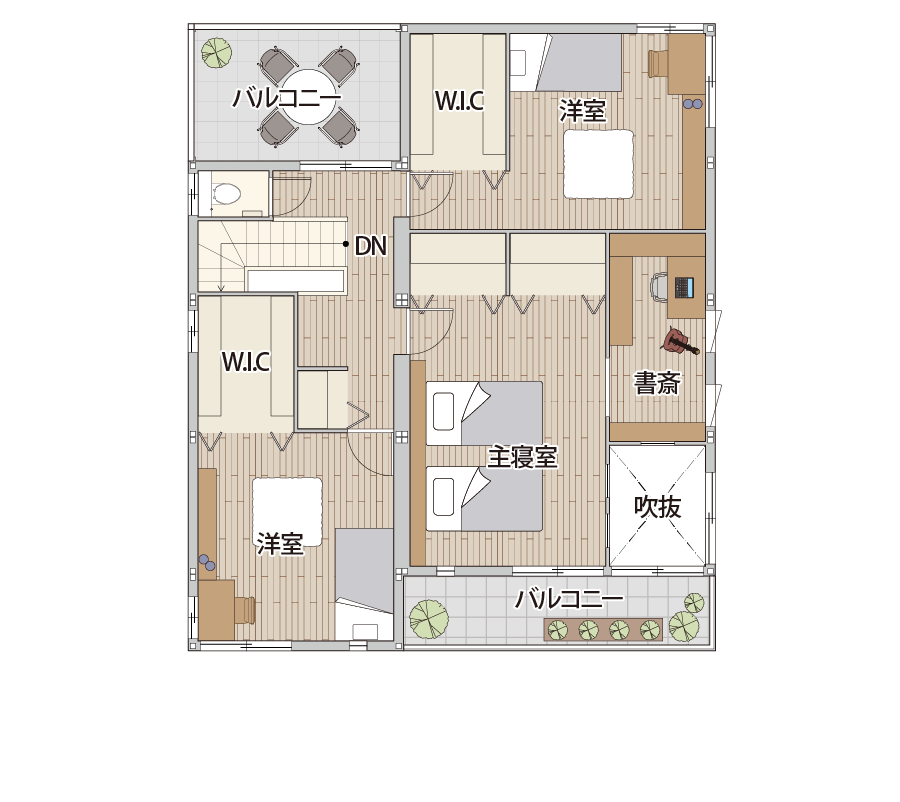 改造プラン例2F間取り図