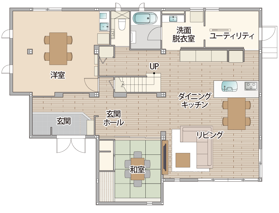 展示場プラン1F間取り図