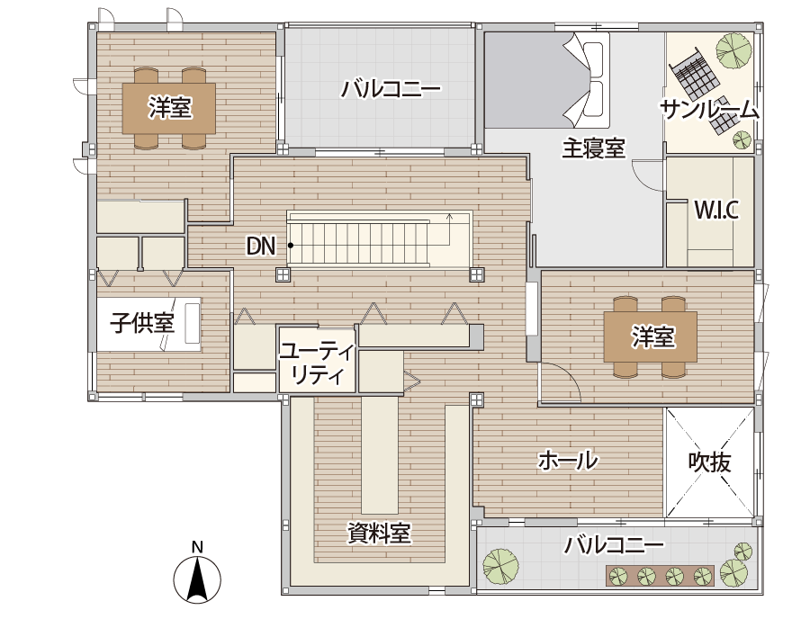 展示場プラン2F間取り図